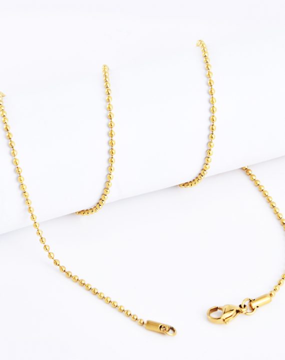 balletjesketting 3mm goldplated